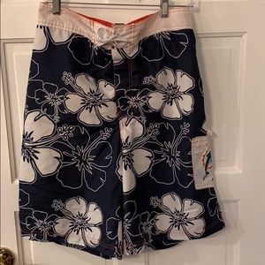 Miami Dolphins Swim Board Shorts.